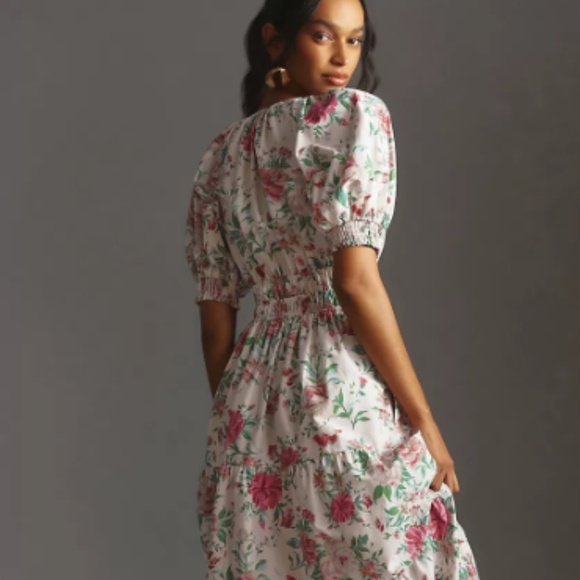 NWT ANTHROPOLOGIE The Somerset Maxi Dress: Puff-Sleeve Edition - Picture 2 of 3